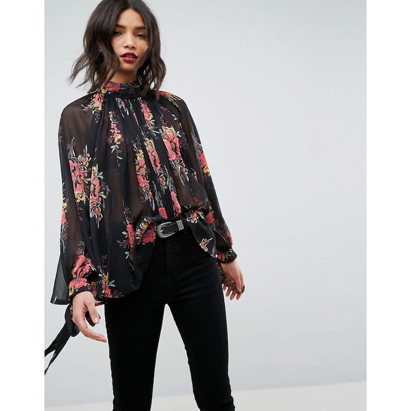 エイソス レディース トップス ブラウス・シャツ【ASOS High Neck Floaty Blouse in Floral】Multi エイソス レディース トップス ブラウス・シャツ【ASOS High Neck Floaty Blouse in Floral】Multi