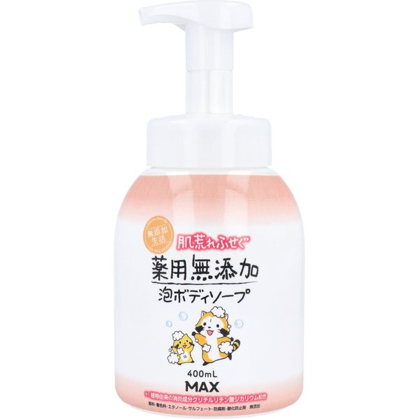 薬用泡ボディソープ 肌荒れふせぐ泡せっけん 無添加生活 本体 400mL X6本