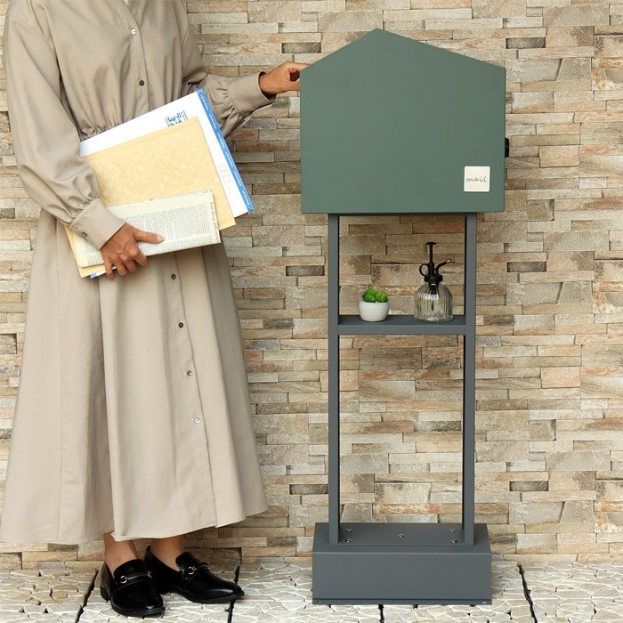 郵便ポスト スタンドポスト Dalila ダリラ SDM-077 フォレストグリーン