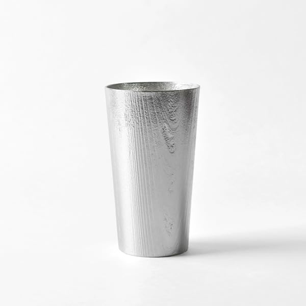 「UZUKURI Beer cup」伝統技法浮造り（うづくり）した杉を錫（すず）に写し込んだビアカップ(容量：約200cc)