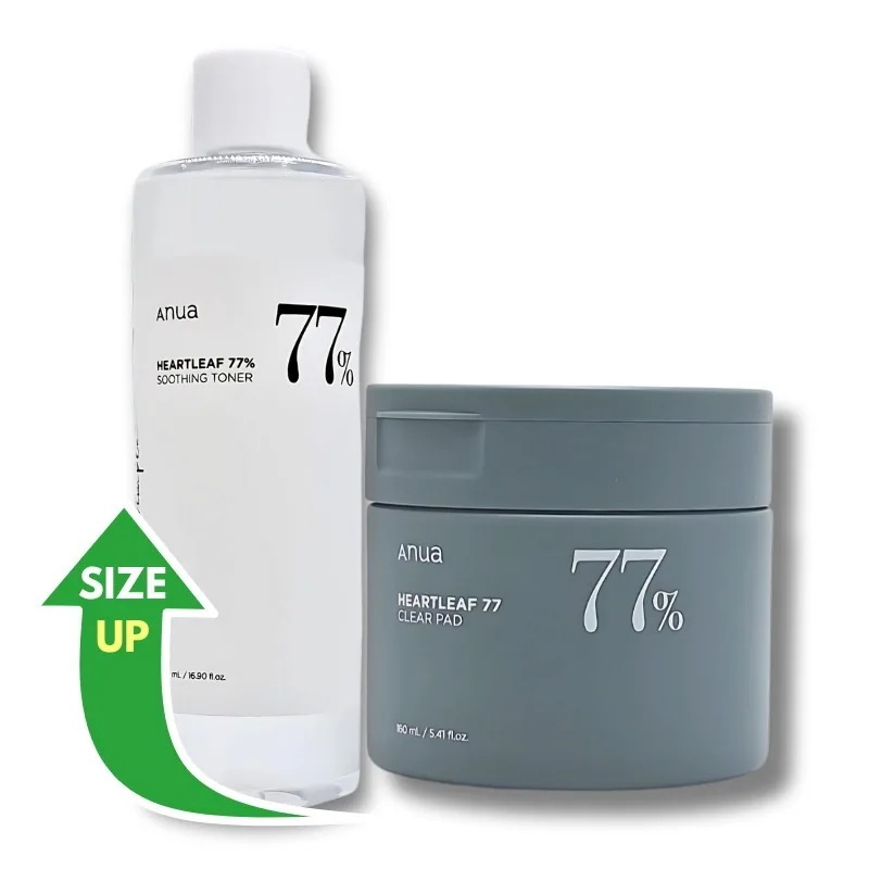 【2種セット】[正規品] 大容量ドクダミ77%スージングトナー 500ml + 77% ドクダミ CLEAR PAD 160ml 4,399円