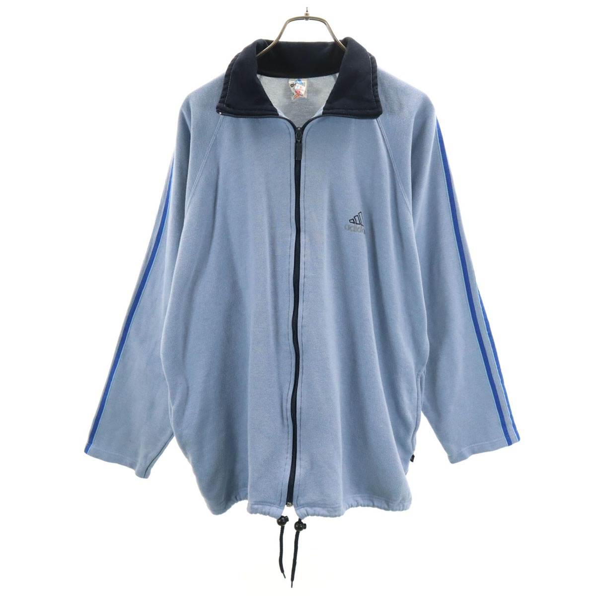 90s オールド スウェット トラックジャケット XL 水色 メンズ 古着