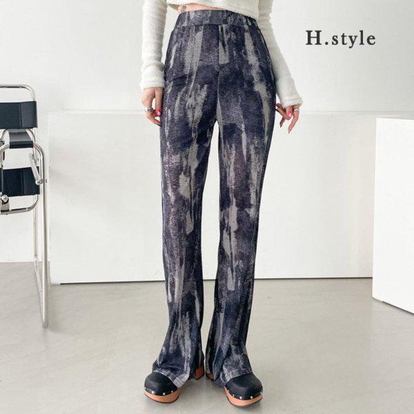 HスタイルPTタイブーツカットパンツ/春の新商品/バンディングパンツ/ワイドパンツ/ワイド/スラックス/ジョガー/バギー/バギー/ブーツカット