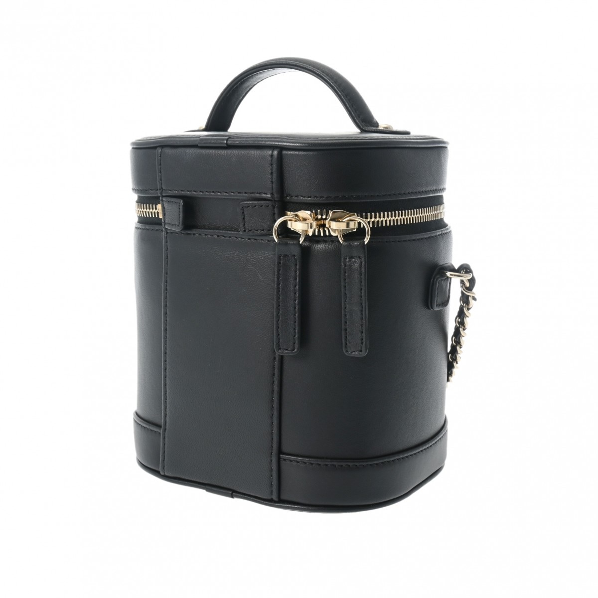 バニティ 2WAYチェーンショルダー ブラック AS0323 レディース ラムスキン ハンドバッグ Aランク 中古 銀蔵