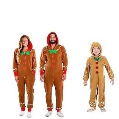【迅速出荷】[最安値挑戦]衣装セ クリスマス フェスティバルパーティーコスプレ 公演服 大人の子供のジンジャーマン コスプレ