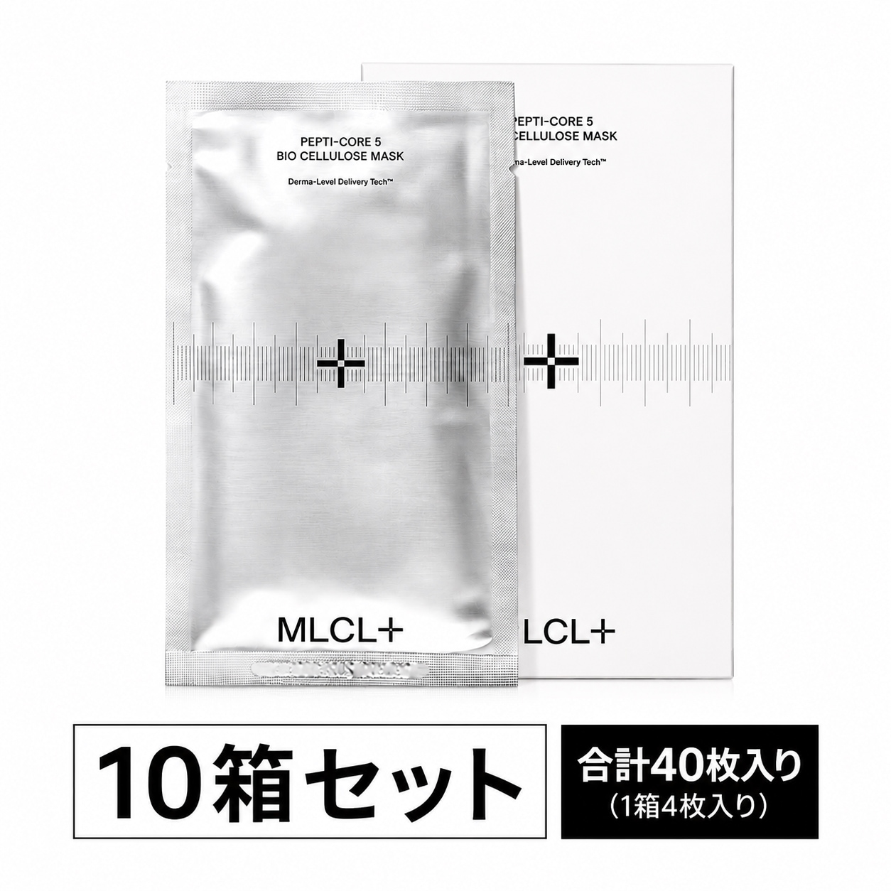 [10箱入り]ペプチコア5 バイオセルロース 高密着シートマスク 10箱セット（4枚入り/1箱）