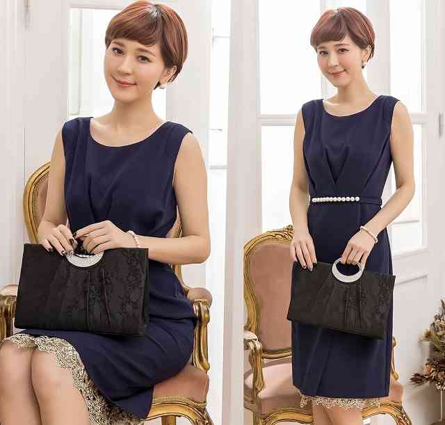 【即納】パーティードレス 結婚式 ワンピース 二次会 ドレス 大きいサイズ パーティドレス ミディアム ミディアムドレス 膝丈 エレガント 大人 ママ フォーマル レディース 演奏会 発表会 同窓会