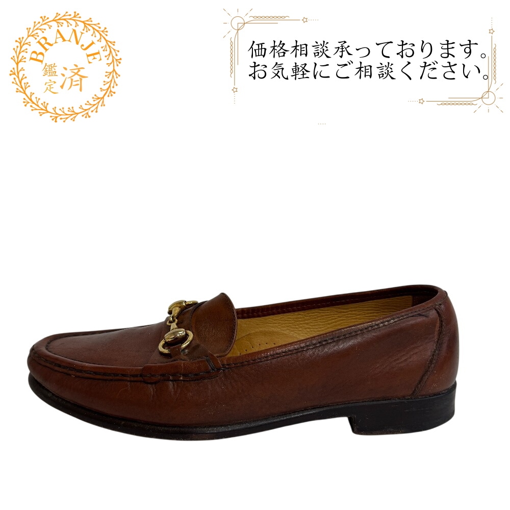 ホースビット レザー ローファー ブラウン レディース 26.5