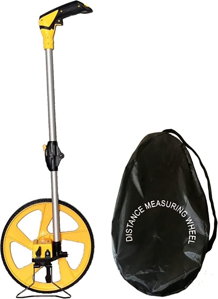 ウォーキングメジャー スケール 距離 測定 ホイール アナログ式 スタンド付き 折りたたみ 10000mまで測定可能計測工具