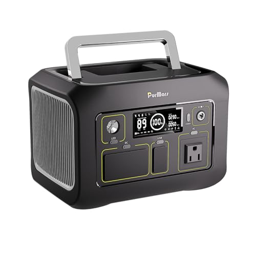 PurMars ポータブル電源 288Wh/300W 大容量 軽量 AC(300W 瞬間最大500W)/DC/USB出力 三つの充電方法 ポータブル バッテリー アウトドア家庭両用 キャンプ 車中泊