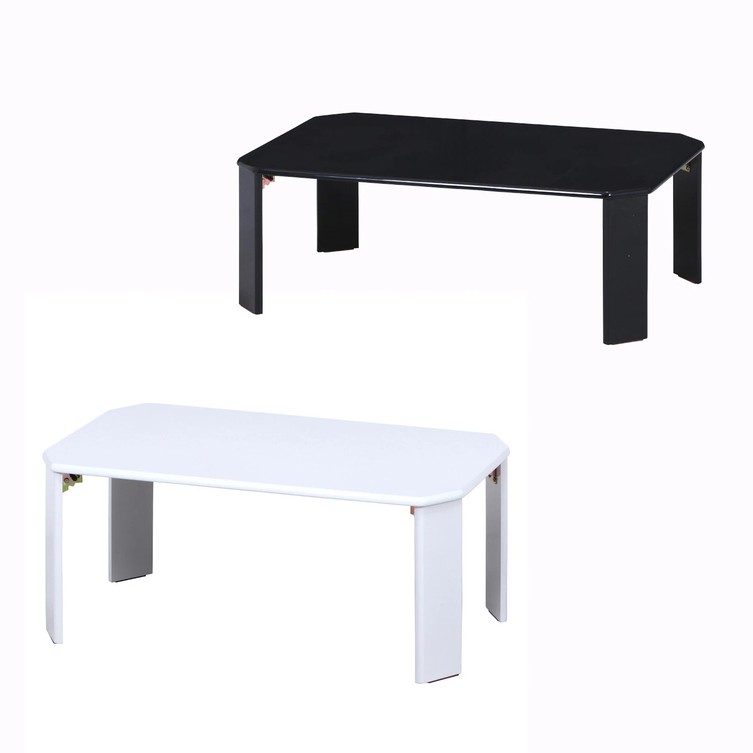 UVローテーブル ルーチェ 鏡面センターテーブル 幅90cm 折りたたみテーブル