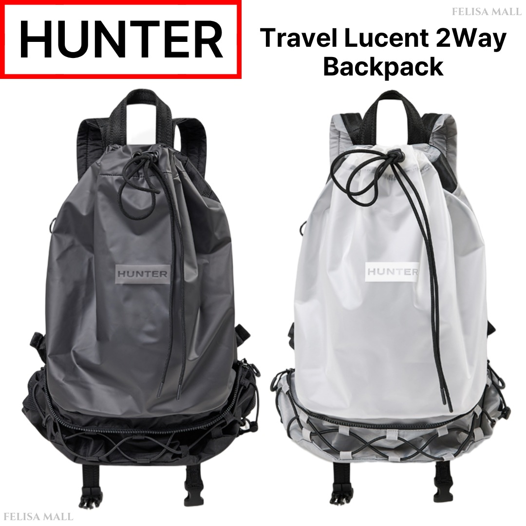 [HUNTER] UNISEX Travel Lucent 2Way Backpack バックパック 男女共用 韓国人気