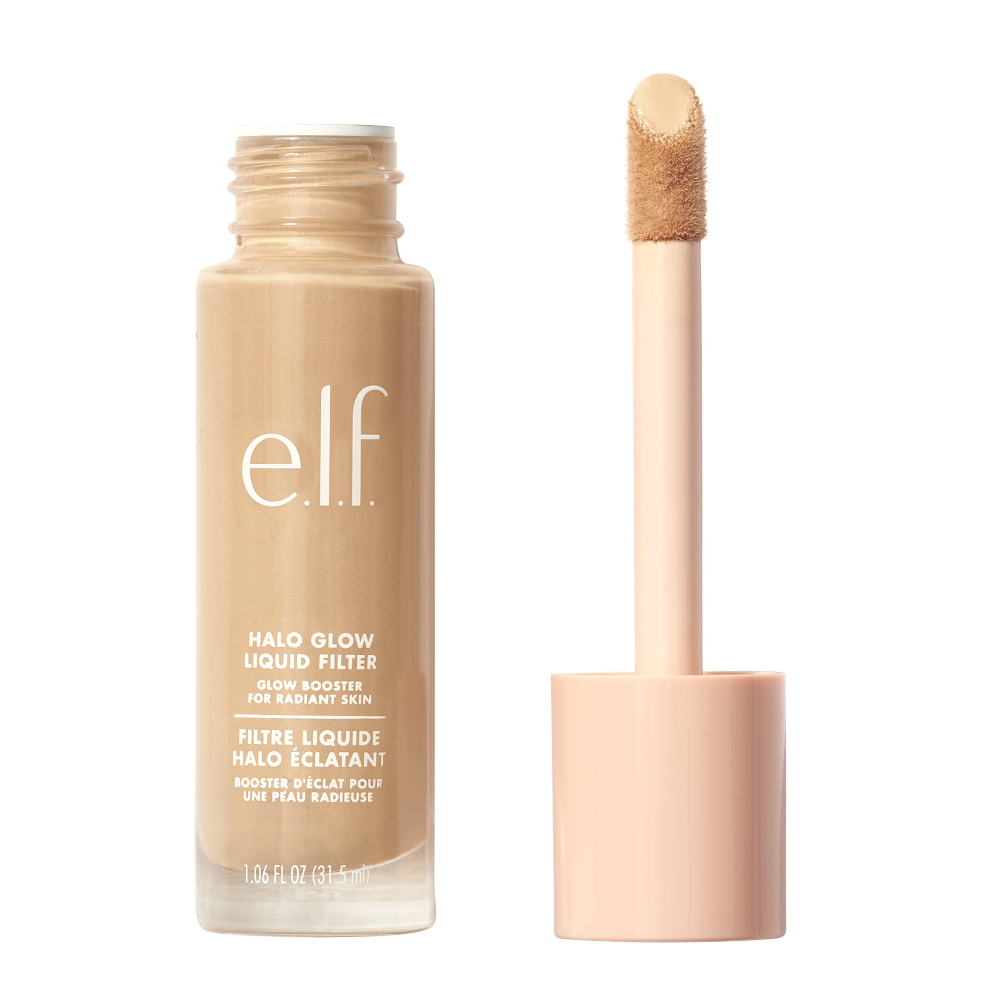 e.l.f. Halo Glow Liquid Filter, Complexion Booster For A Glowing, Soft-Focus Look, Infused With Hyal