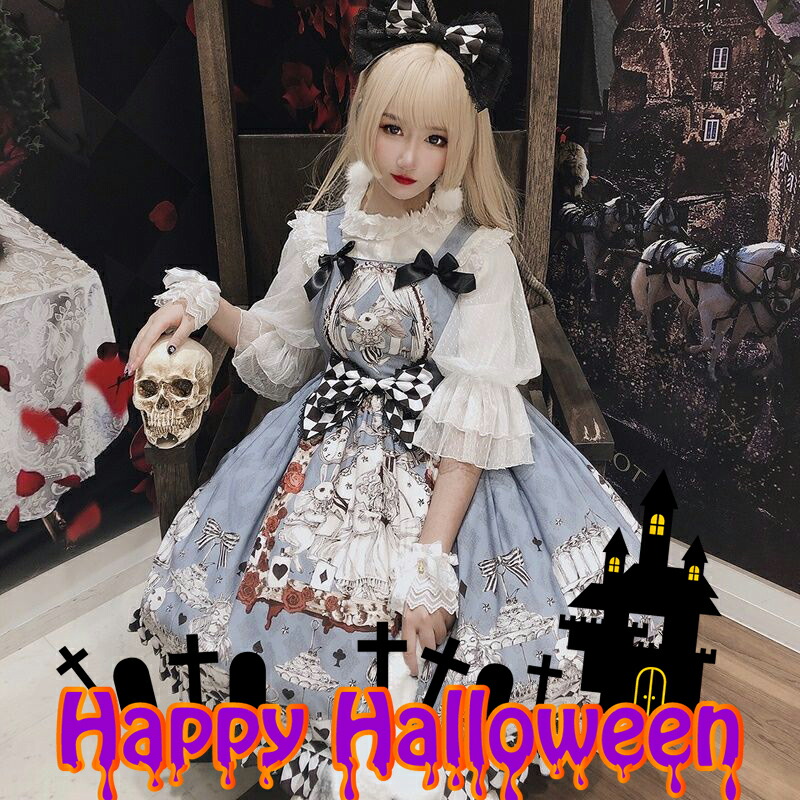 ハロウィン 仮装コスプレ ウサギ ロリータ Alice コスチューム 童話 レディース 衣装 仮装 大人用 コスプレ衣装 おすすめ 舞台 演出服 文化祭 宴会 余興衣装 おしゃれ 海外イ