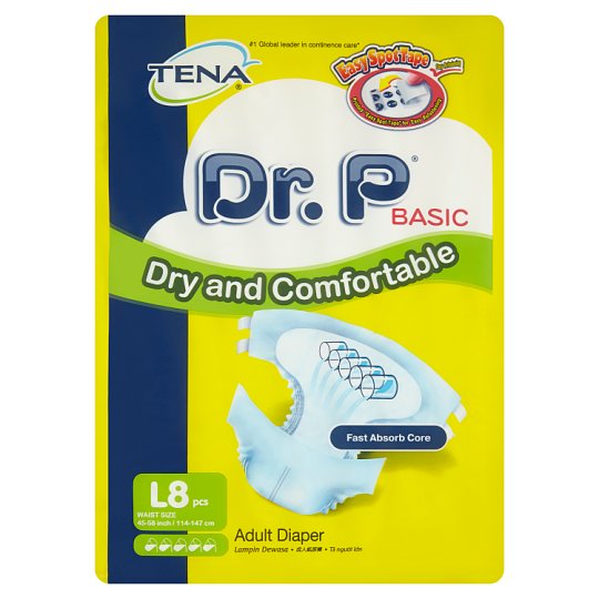 Dr. P Basic Dry and Comfortable Adult Diaper L 114-147cm 8pcs