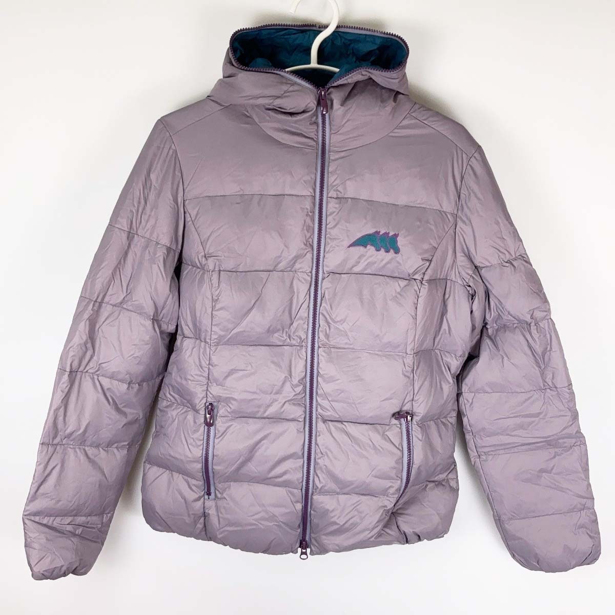 【中古・未使用品】EQUILINE エクイライン GIACCA BOMBER ダウン ジャケット M MINIMAL GREY Q10606 レディース 乗馬 馬術