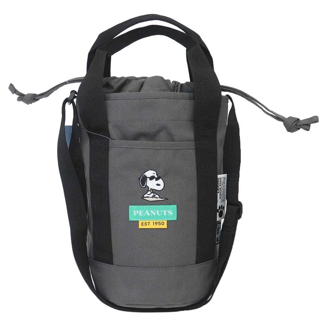 スヌーピー ショルダーバッグ RE-PET ドラムショルダー GY ジョークール ピーナッツ