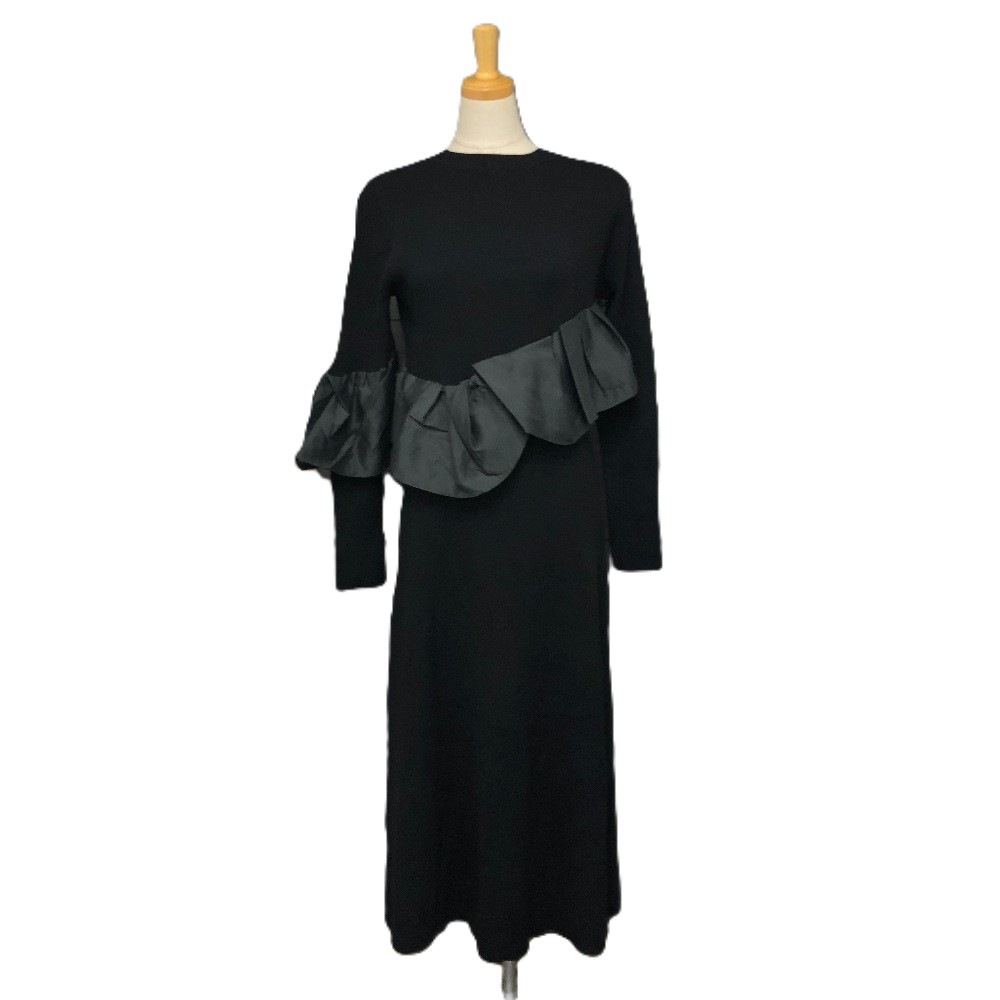 JILLSTUART ジルスチュアート ワンピース ニット フリル アパレル ドレス ロングワンピース レーヨン ブラック