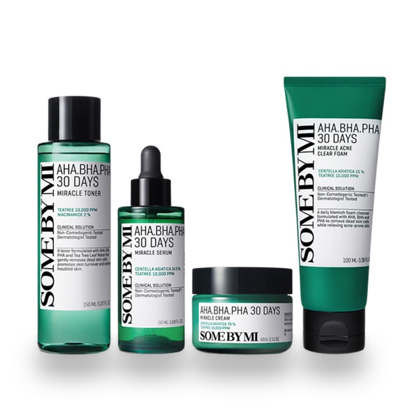 AHA BHA PHA ミラクル【トナー150ml+セラム50ml+クリーム60g+クリアフォーム100ml】4種