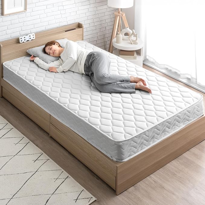 マットレス シングル 厚み 20cm ボンネルコイル 372 個 通気性 圧縮梱包 ホワイト