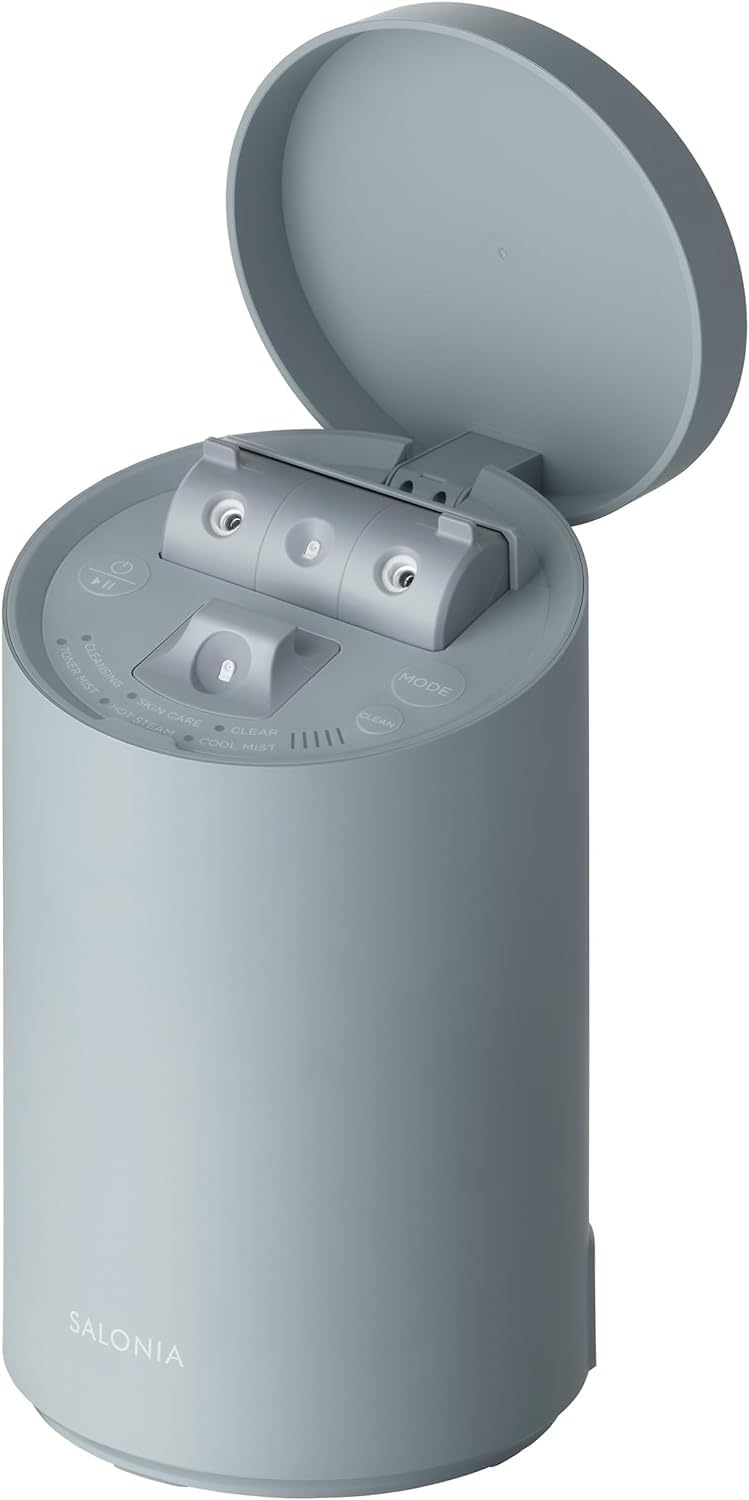 SALONIA サロニア ピュアブライト スチーマー 美顔器 フェイススチーマー 美容 グレー【Amazon.co.jp限定】