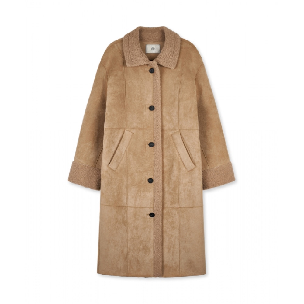 FREI ヴィーガンスエードロングマスタング (キャメル)