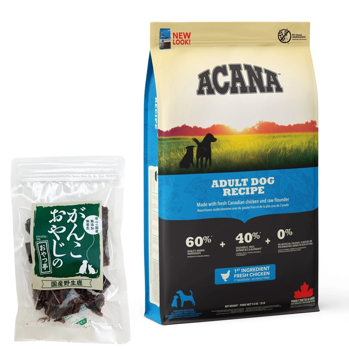 アダルトドッグレシピ 11.4kg ドッグフード【国産鹿肉ジャーキースモールカット40g付き】