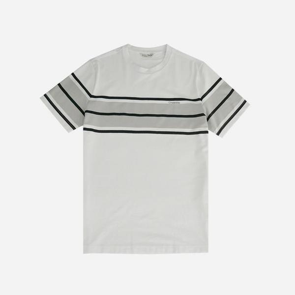 セーブゾーン05 男性組織ミックスストライプ ラウンド Tシャツ ACTS2413 (S49942343)