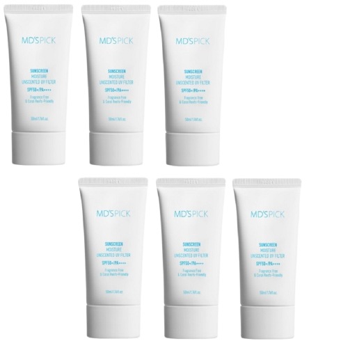 エムディスピック 無香子茶 水分 日焼け止め 50mlx6 計300ml SPF50+PA++++ すべての肌用 無臭 無色