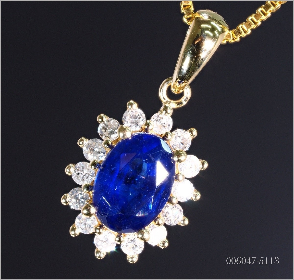 天然 ダイヤモンド サファイア ネックレス 高級 1.17ct K18YG 18金製品 74 31,200円