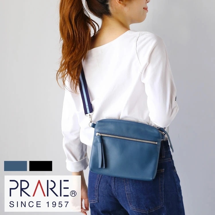 薄型 サコッシュ ショルダーバッグ 牛革 2WAY 日本製 ソフトライトレザー カーフレザー 本革 ブランド プレリー PRAIRIE 女性 カジュアル クラッチバッグ 手持ち スタイル ショルダーバ