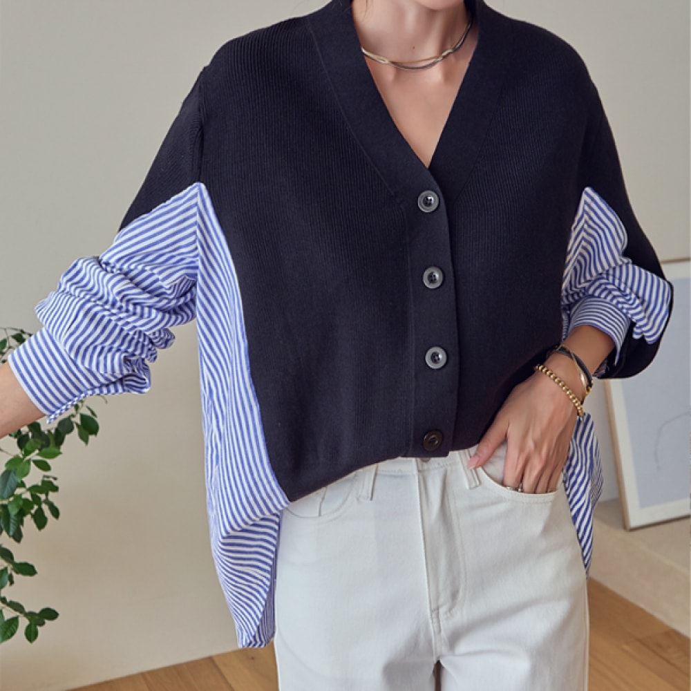 (ナーク21) ツーウェイリブニットカーディガン NK21-T-47