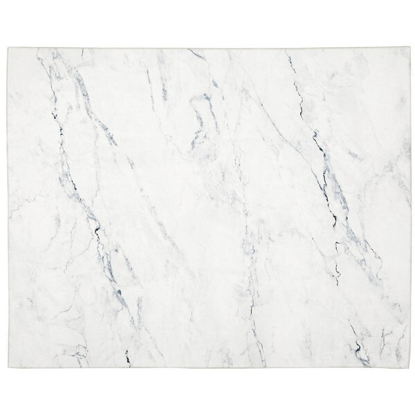 270608002 大理石柄のソフトフランネルラグ 190240 ホワイト メーカー直送