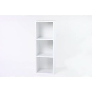 レコードラック（LP収納用ラック）/バイナルボックス 木製 3段 VL-3 ホワイト（白）