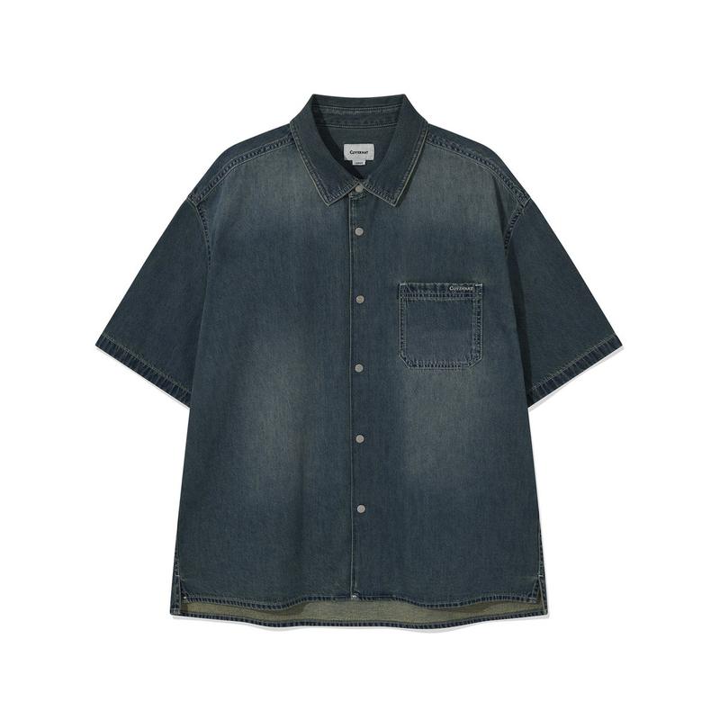 ウォッシングデニムハーフシャツ ブルー CO2502SS03BL
