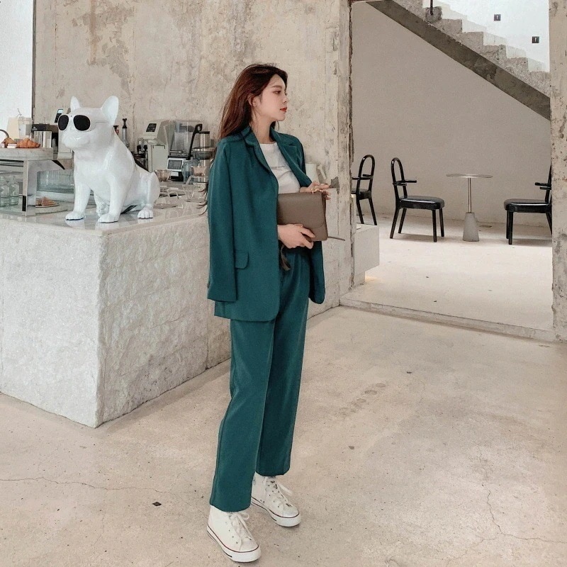 【新作登場】スーツセットアップ レディース2024春のコート韓国版ゆったりカジュアルスーツスーツ面接が正式に 卒業式 入学式 入園式 新生活応援ビジネス特集