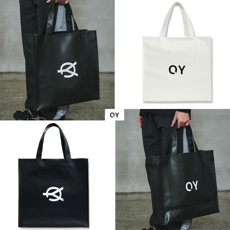 [OY] LOGO LEATHER SHOPPER BAG / 2color / 韓国ファッション