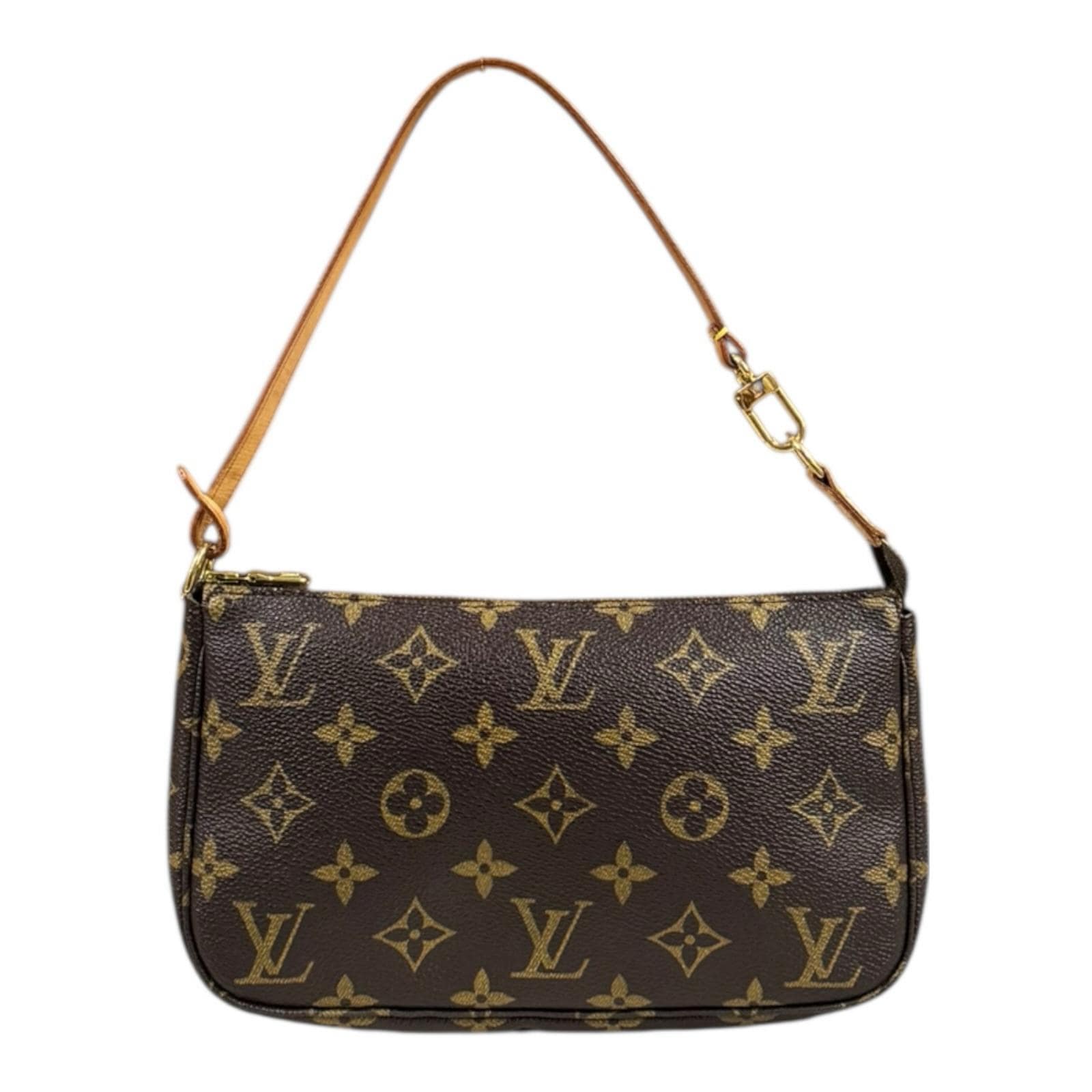 ルイヴィトン ポシェットアクセソワール モノグラム ハンドバッグ モノグラムキャンバス M51980 ブラウン LOUIS VUITTON 中古