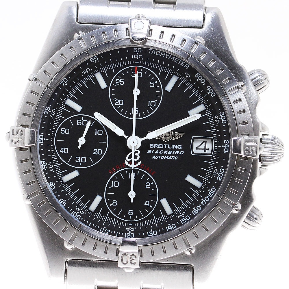 ブライトリング BREITLING A13050.1 クロノマット ブラックバード クロノグラフ 自動巻き メンズ _821203【中古】