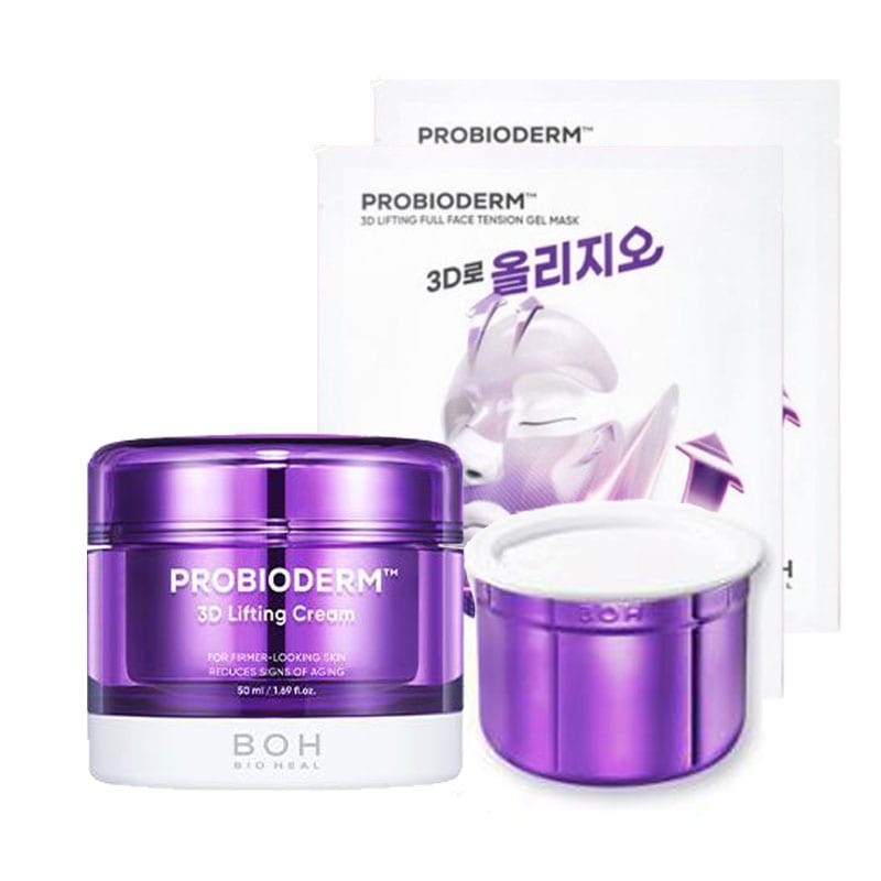 【レフィル企画】プロバイオダーム3Dリフティングクリーム, 50ml+50ml / 50ml+50ml+3D 輪郭マスク 2枚