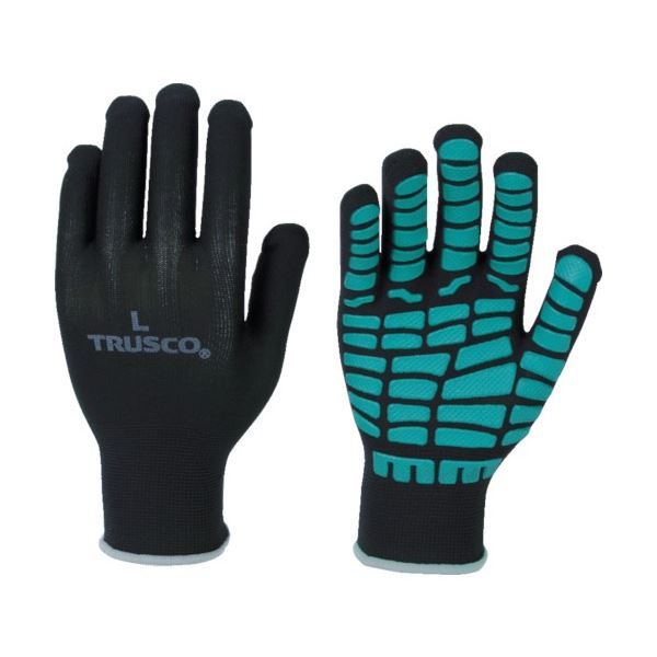 （まとめ）すべり止め天然ゴムライナー手袋 グリーン M THG134GN-M 1双 [x10セット]