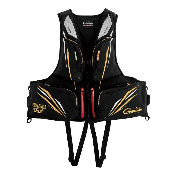 がまかつ ライフジャケット GM6005 アルテマシールドプロフローティングベスト ブラック L