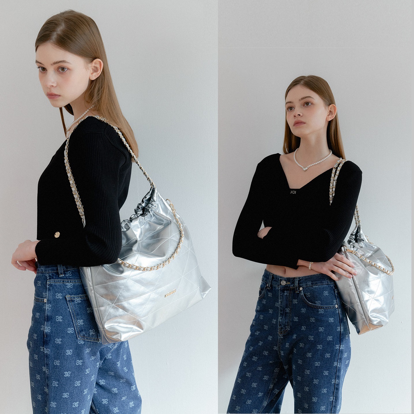【新品】ANOETIC anc draw chain shoulder bag MUSINSA | ANOETIC ANC DRAW CHAIN SHOULDER BAG_WHITE