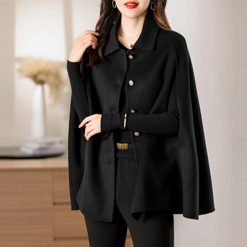 欧米大きいサイズ秋冬アウター気質英伦風コートラシャトレンチコート体型カバーチュニック着痩せ冬コート