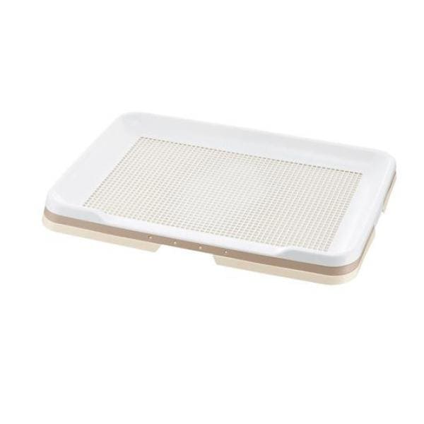 犬用 お掃除簡単ステップトレー ワイド 本体 1組入 (アイボリー)