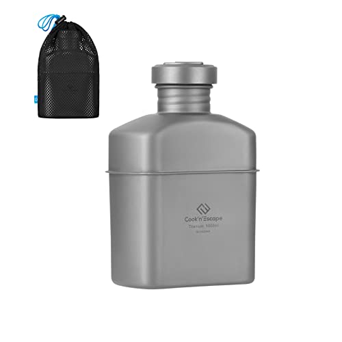 COOK N ESCAPE チタン 水筒 ミリタリー チタン キャンティーン 1000ML 大容量