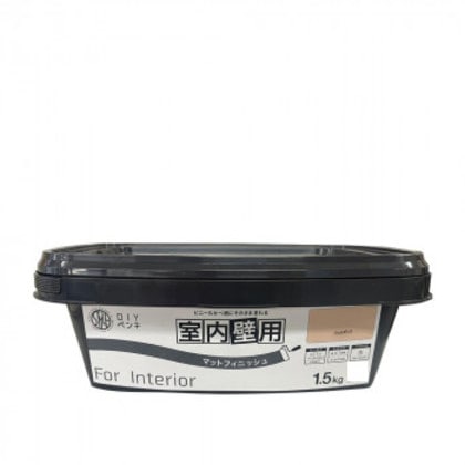 塗料 STYLE DIYペンキ マットフィニッシュ 室内壁用 1.5kg シェルピンク