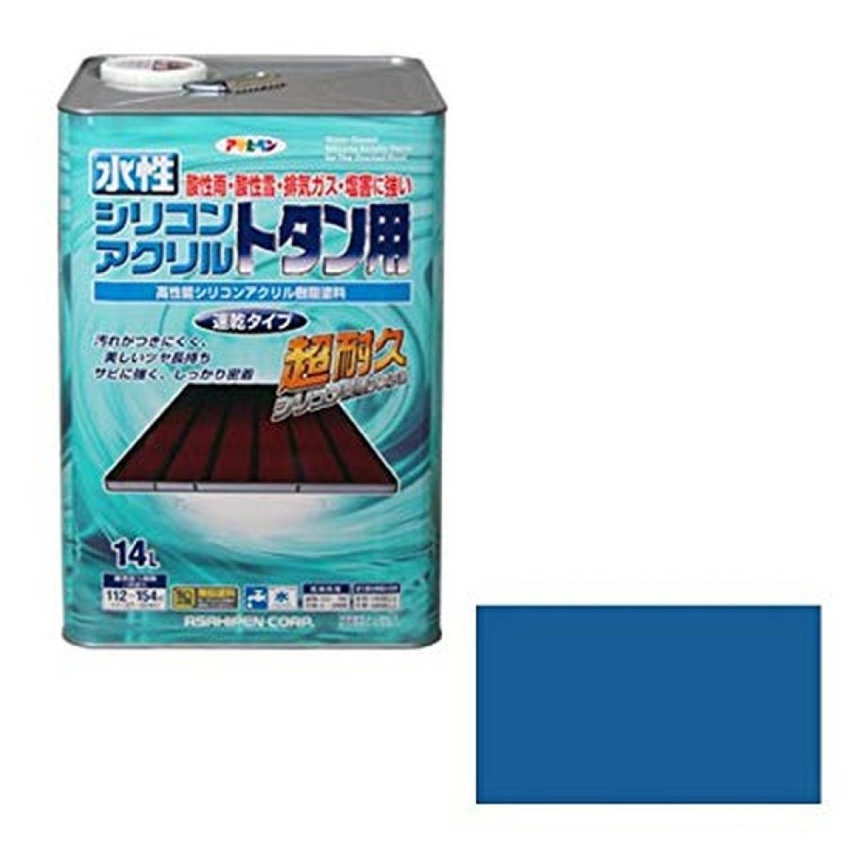 アサヒペン 水性シリコンアクリルトタン用 スカイブルー 14L