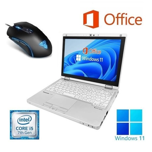 【サポート付き】Panasonic CF-RZ6 大容量SSD:256GB 大容量メモリー:8GB WEBカメラ Office2019 & 最新版 ゲーミングマウス X9 USB有線