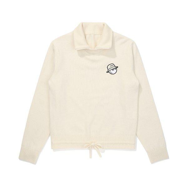 [マルボン公式] 女性用2in1防風プルオーバーニット IVORY (WOMAN)